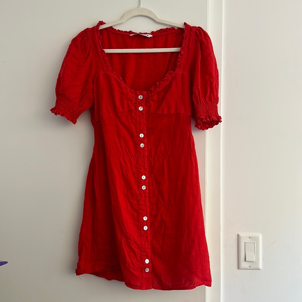 Red Zara dress size medium
